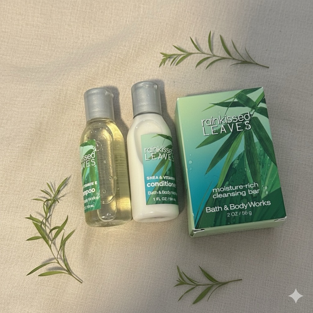 Bath & Body Works Rainkissed Leaves Trio NEW DISCONTINUED